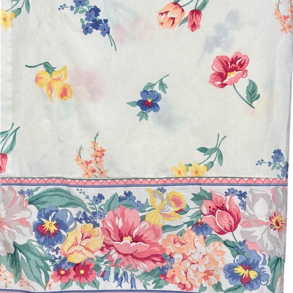 Vintage Martha Stewart Set Floral Chintz Ruffled Sham Dreamy Cottage Garden 1989